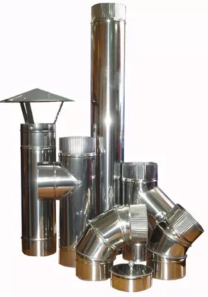 Комплект дымохода для котлов L12-42, K12-32, XL12-32, LF12-42 LC12-32 (нерж./нерж.)